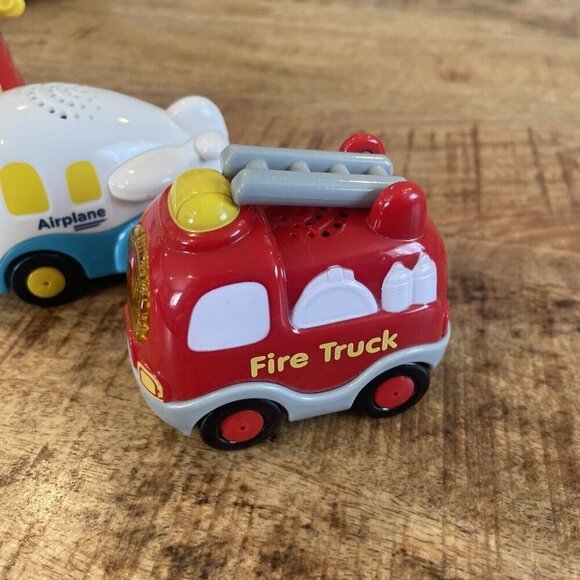 VTech Go Go Smart Wheels Vehicles Lights Sounds Truck Airplane Fire Truck Toy - Picture 2 of 11